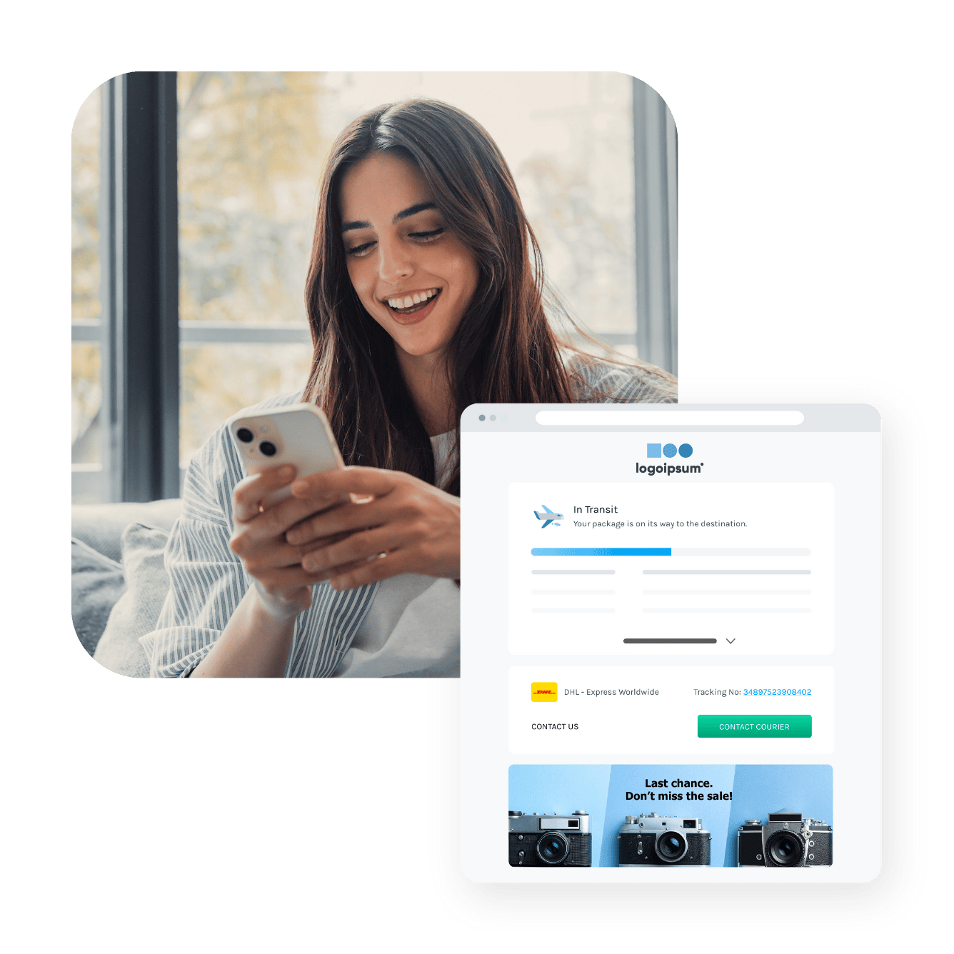Branded shipment tracking page